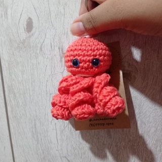 Chaveiro Polvo Amigurumi Shopee Brasil