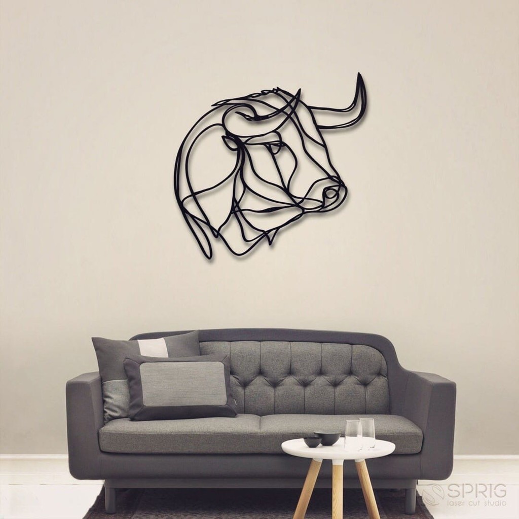 Quadro Decorativo Painel Vasado Mdf Boi Buffalo Shopee Brasil