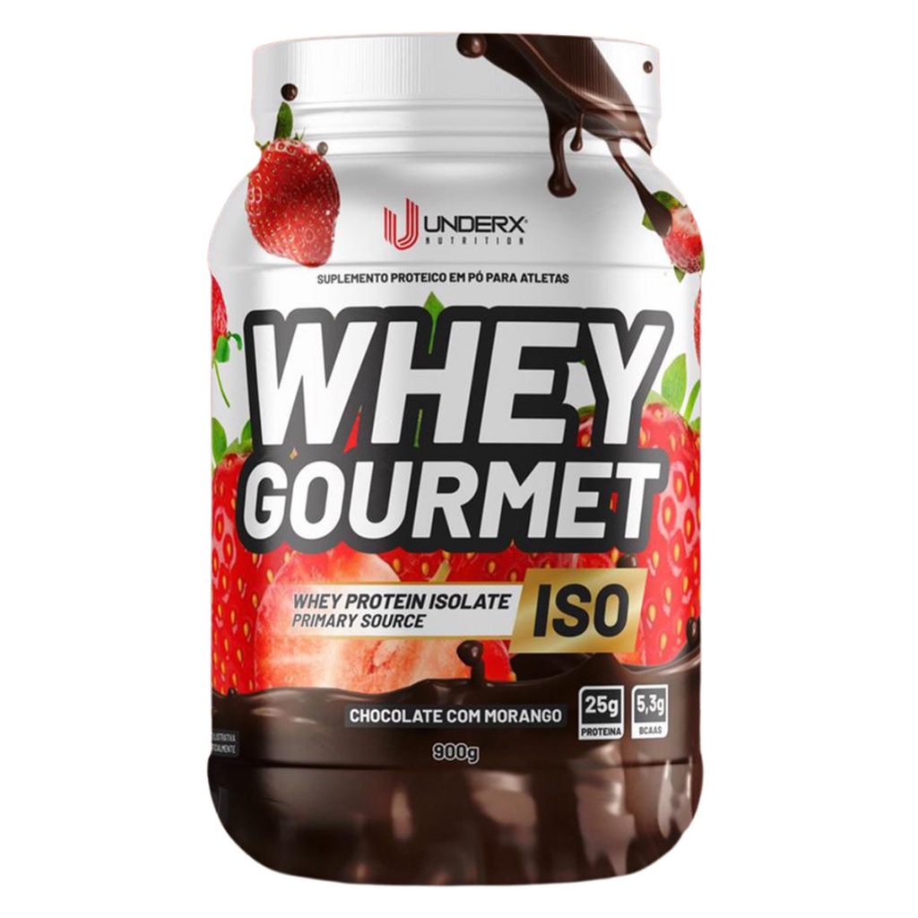 Whey Protein Gourmet Hidrolisado E Isolado Morango Varios Sabores G