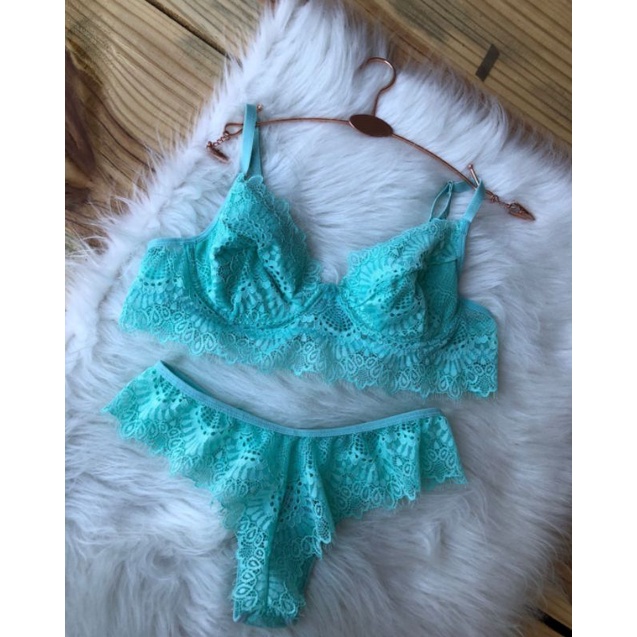 Conjunto De Lingerie Em Renda Ravena Shopee Brasil