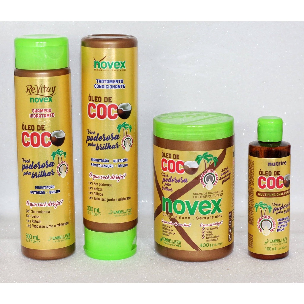 Kit Oleo De Coco Novex Embelleze C Unid Shopee Brasil