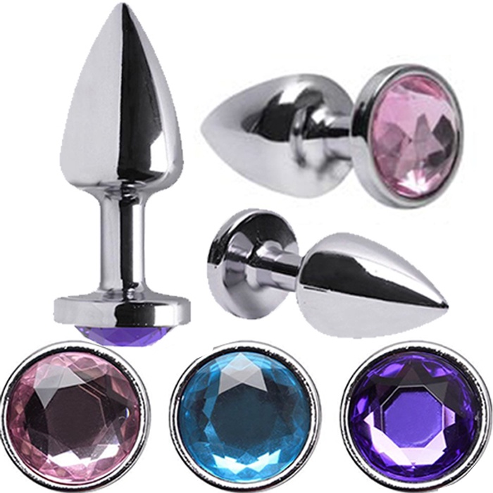Plug Anal Cromado Iniciante Plug Anal Pequeno Pedra Shopee Brasil