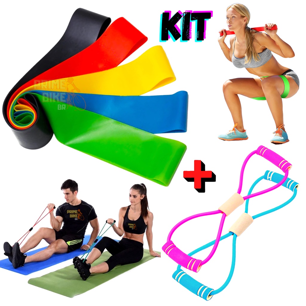 Kit El Stico De Treino Mini Band El Stico Tens O Extensor Exerc Cio