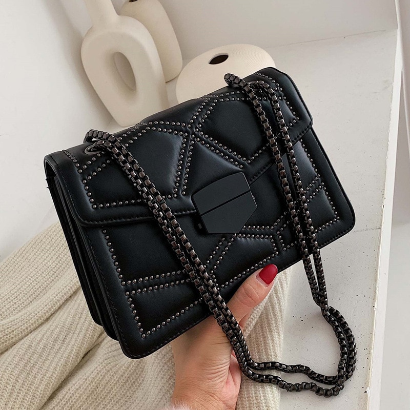 Rebite Cadeia Pequenos Sacos Crossbody Para As Mulheres Ombro