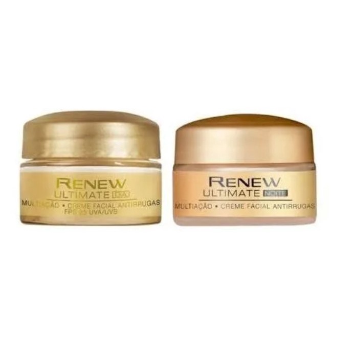 Kit Avon Renew Ultimate Dia Noite Creme Anti Idade Fps25 15g Shopee