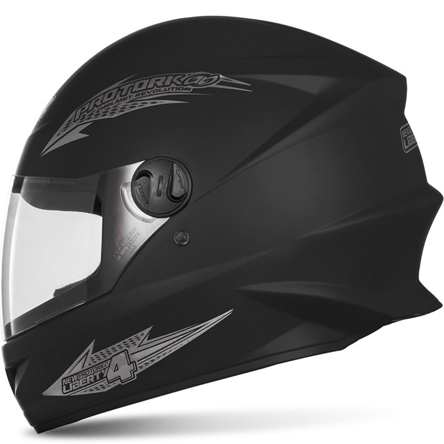 Capacete De Moto Fechado Preto Fosco Pro Tork New Liberty Four