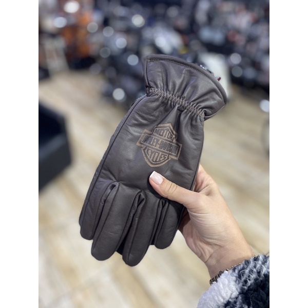 Luva De Couro Harley Davidson Moto Motociclista Marrom Shopee Brasil