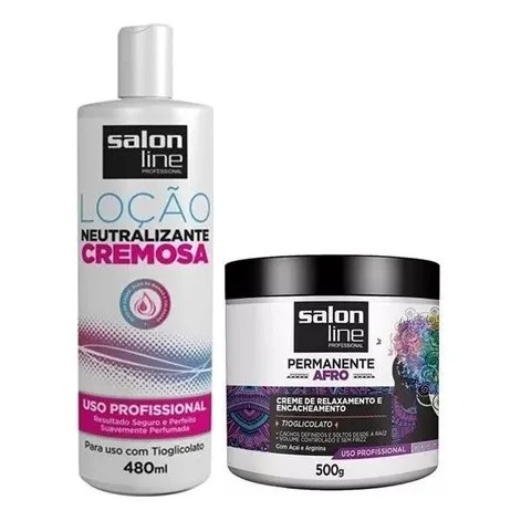 Kit Permanente Afro Salon Line Afro C Unidades Shopee Brasil