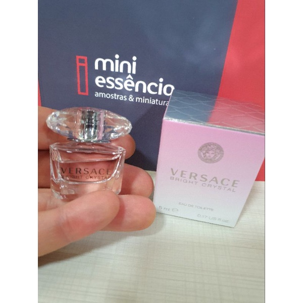 Miniatura ORIGINAL Perfume Versace Bright Crystal EDT 5 Ml Shopee Brasil