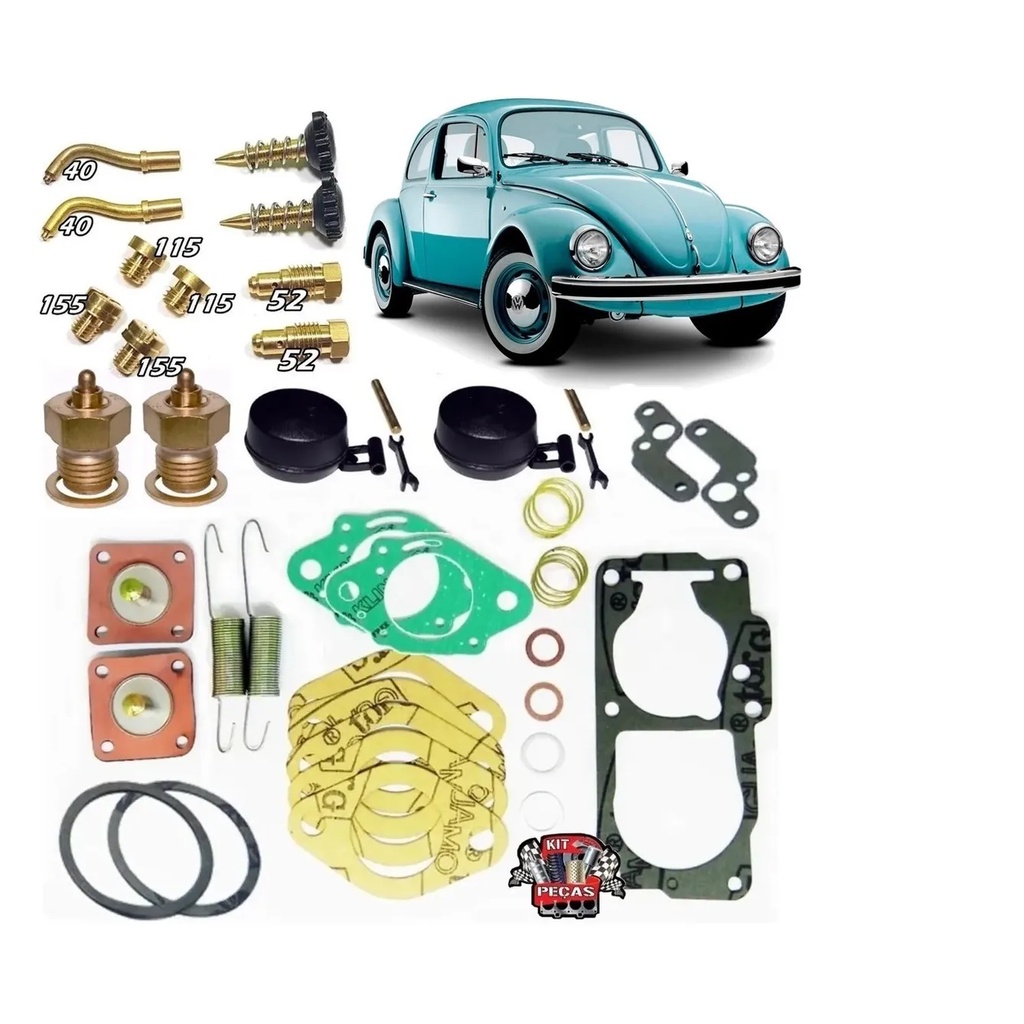 Kit Carburador Fusca Brasilia Dupla Carb Gas Shopee Brasil