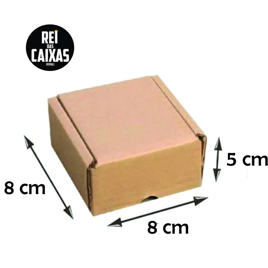 50 Caixas de Papelão 8x8x5 Ecommerce/Correios/Jóia/Bijuteria