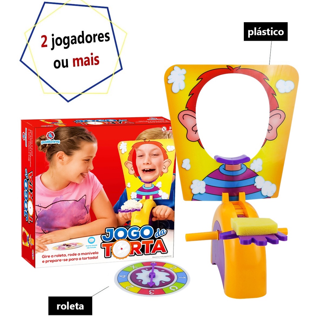 Brinquedo Infantil Jogo Da Torta Na Cara Divertido Polibrinq Shopee