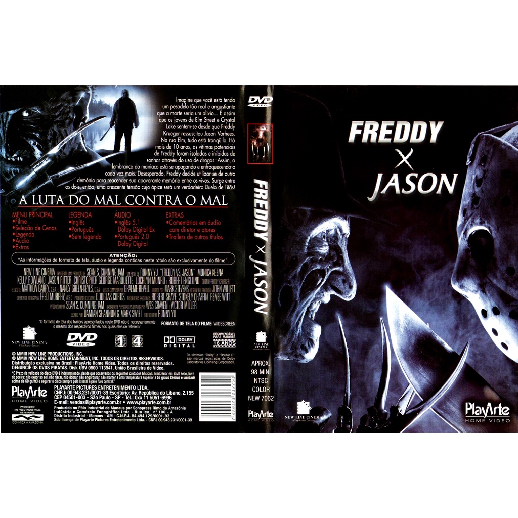 DVD Original Freddy X Jason Shopee Brasil