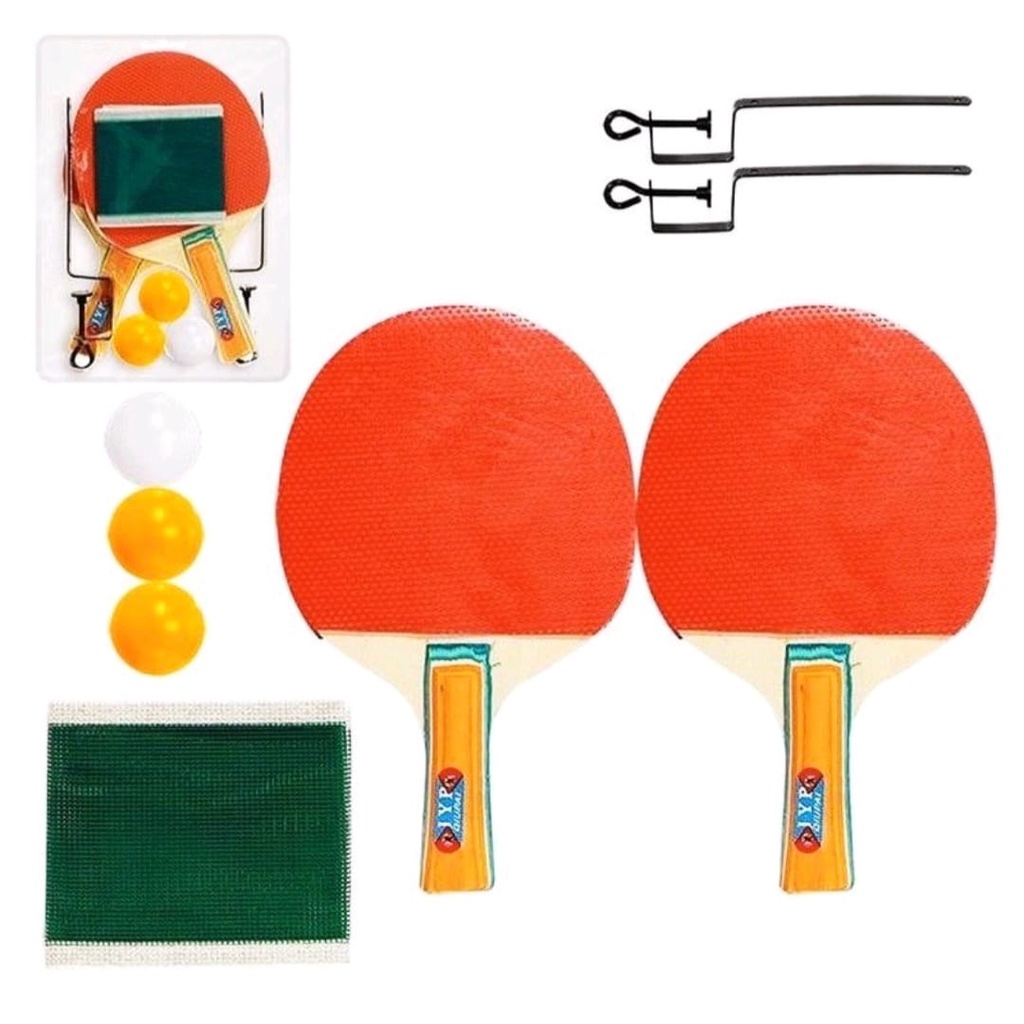 Kit Tênis De Mesa Ping Pong 2 Raquetes e 3 Bolinhas Rede e Suporte