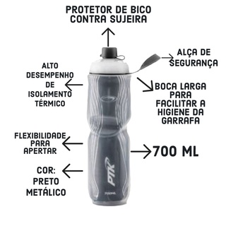 PTK Kit Garrafa Bike Suporte Nylon Bicicleta Mtb Caramanhola Termica