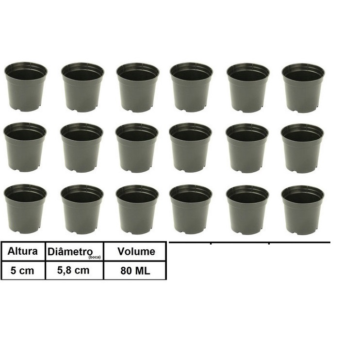 Mini Vasinhos Cultivo Pote Pl Stico Preto Vasos N P Mudas Cactos