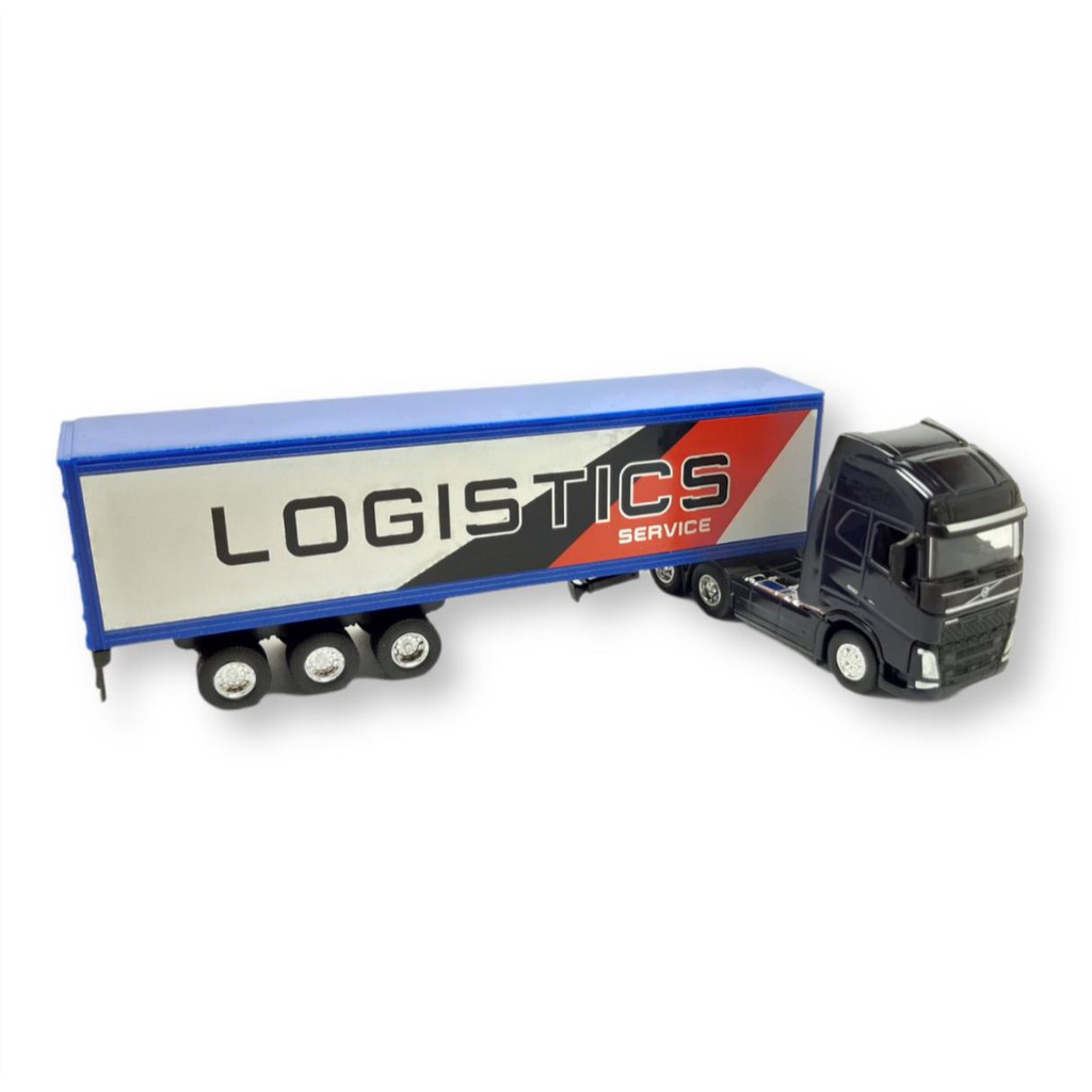 Miniatura Caminhão Volvo FH Trucado Carreta Baú Escala 1 64 Shopee Brasil