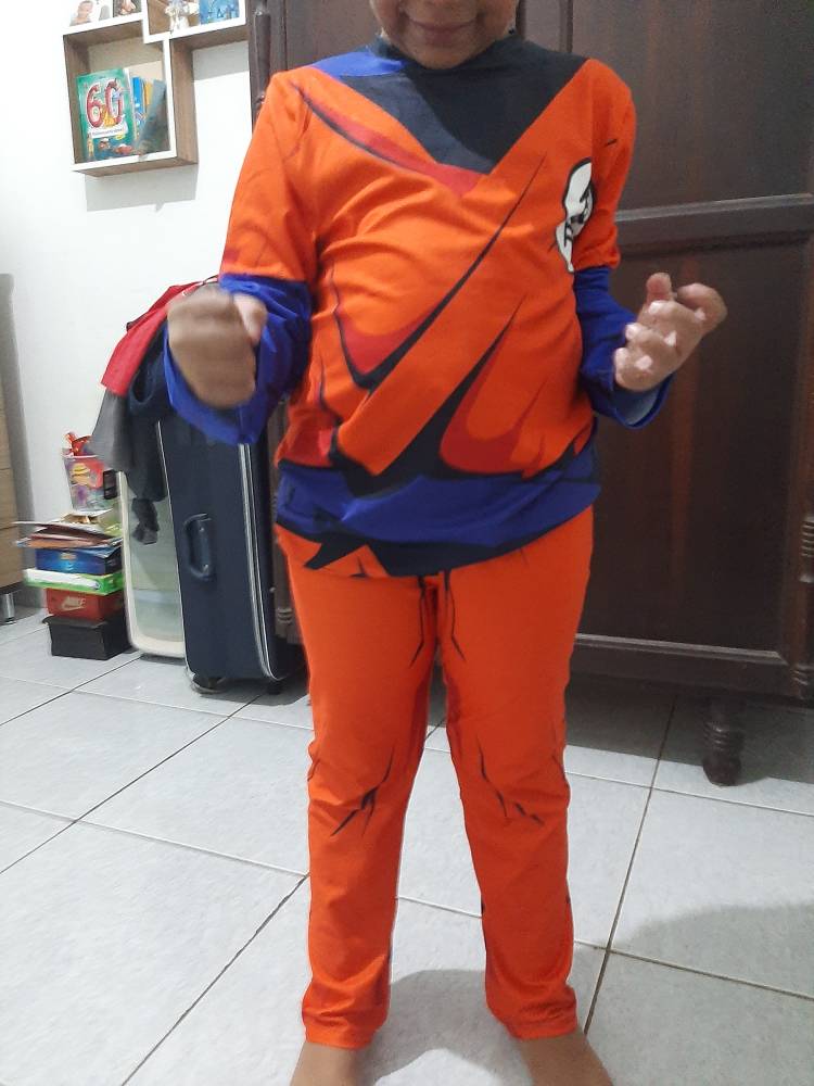 Pijama Longo Infantil Fantasia Goku Dragon Ball Z Shopee Brasil