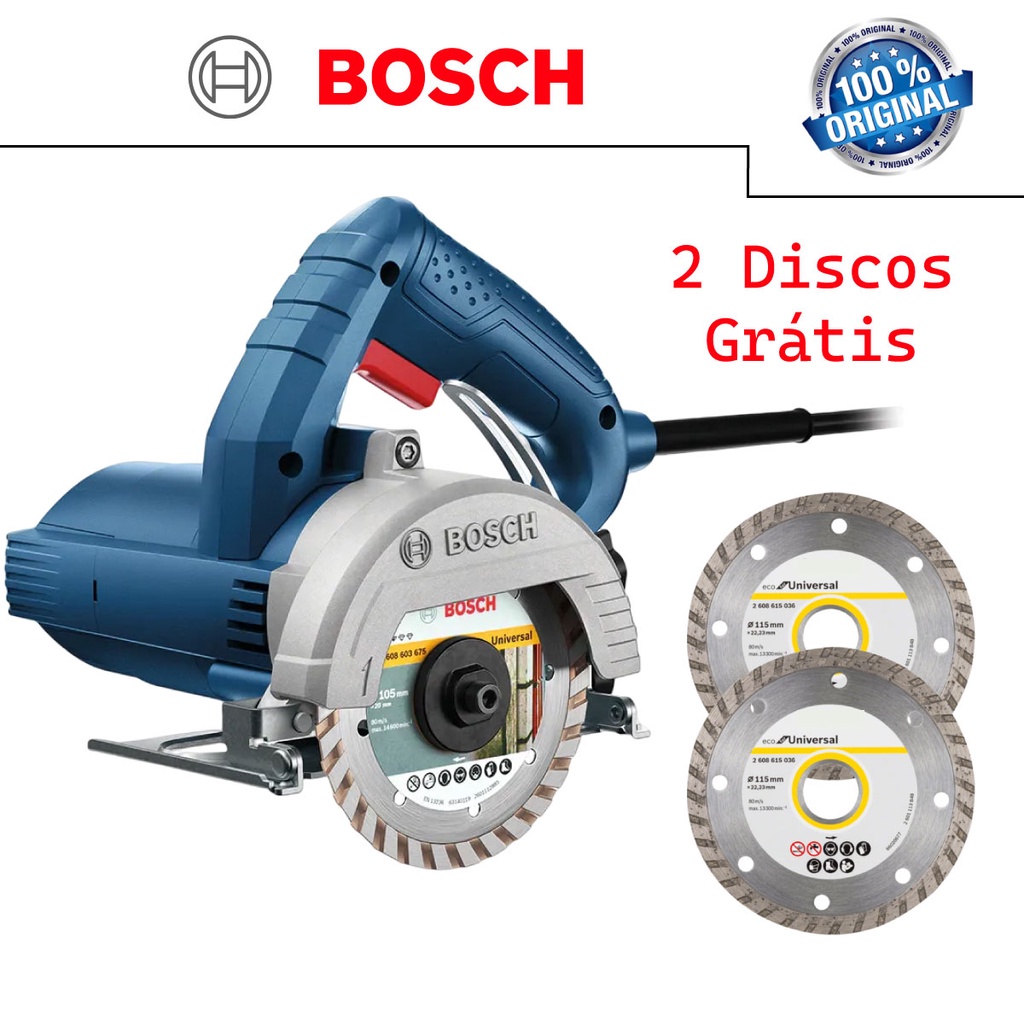 Serra Mármore Profissional Bosch 1 500 W GDC 150 Titan 02 discos