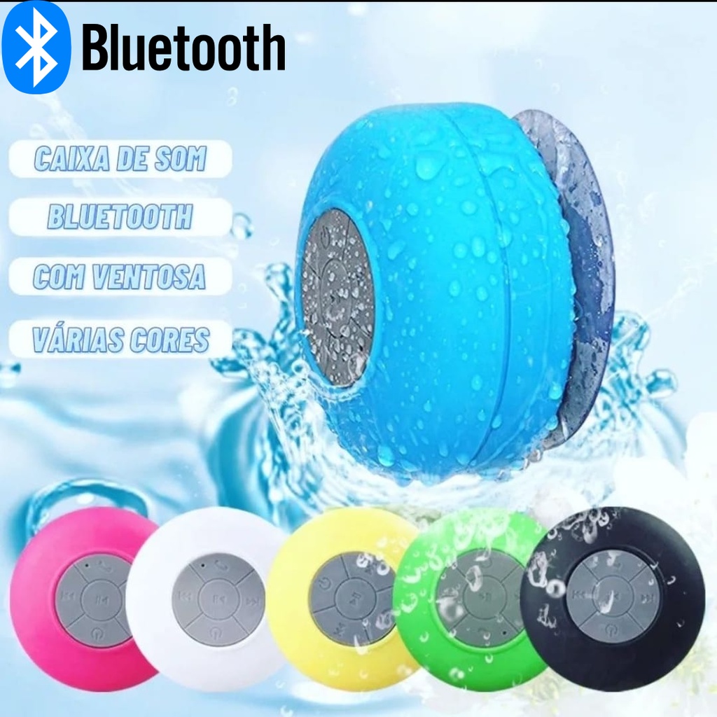 Caixa de Som Prova D Água Bluetooth Caixinha Piscina Chuveiro Banheiro