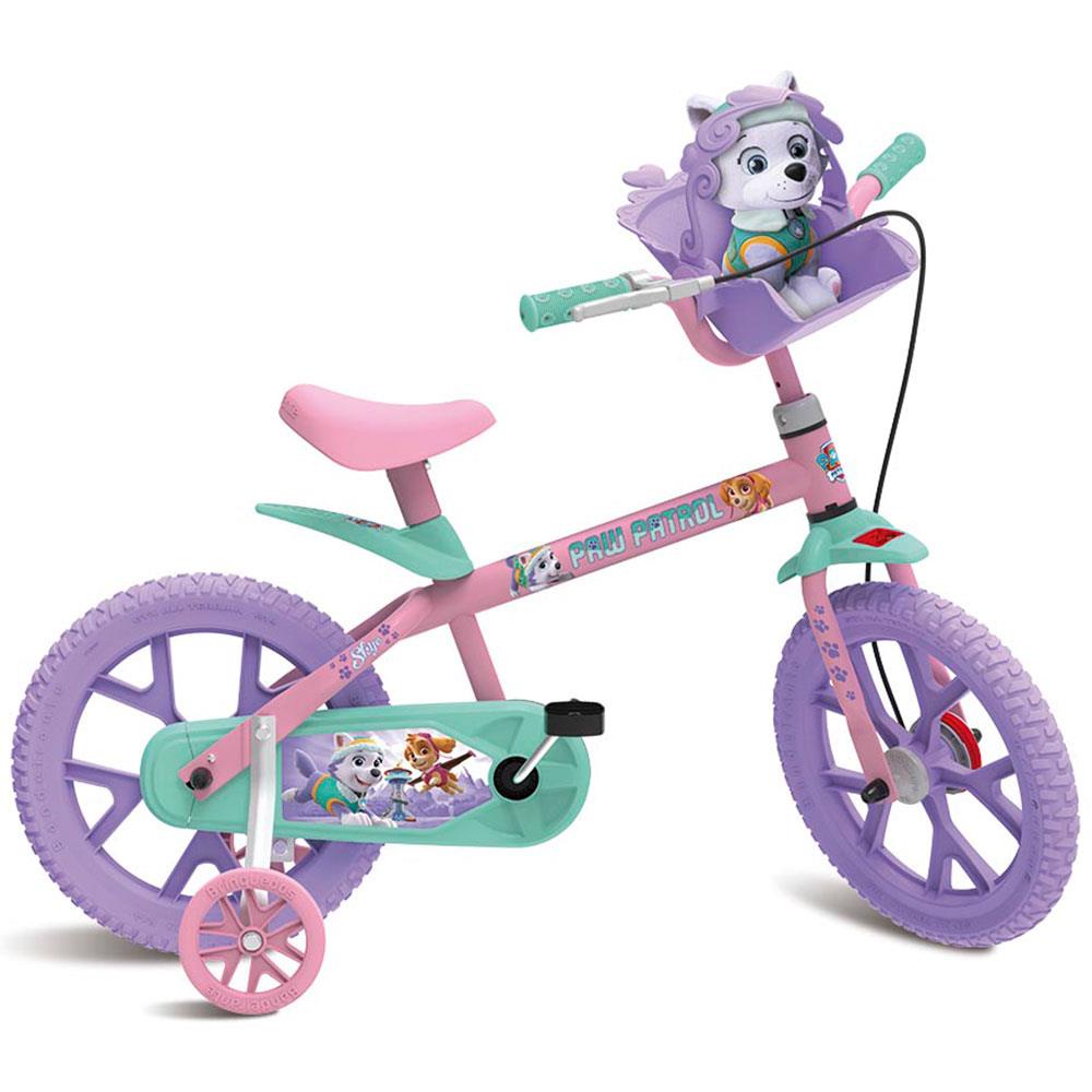 Bicicleta Aro 14 Patrulha Canina 3285 Brinquedos Bandeirante Rosa