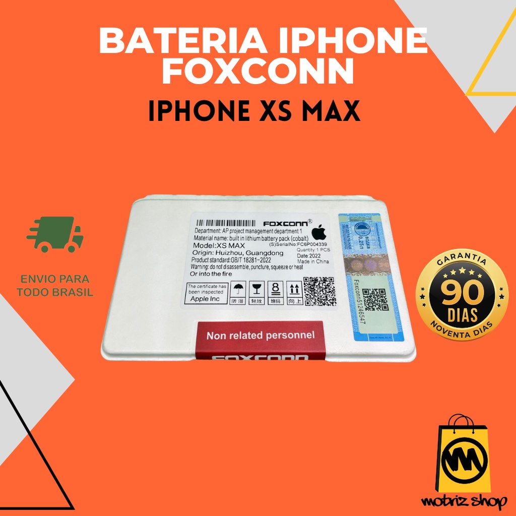 Bateria Foxconn Para Modelo Iphone Xs Max Shopee Brasil