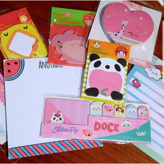 Kit Box Aleatorio Papelaria Fofa Kwaii 20 ITENS Cadernos Planner