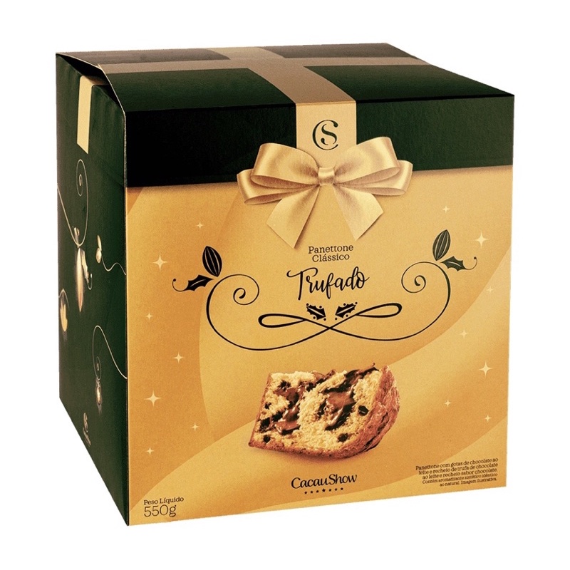 Panettone Cacau Show Trufado Tradicional G Muito Recheio