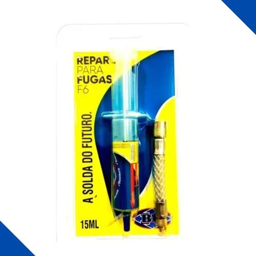 Tapa Fugas Brasweld Ar Geladeira Seringa Dosadora Mangueira 15ml F6 C