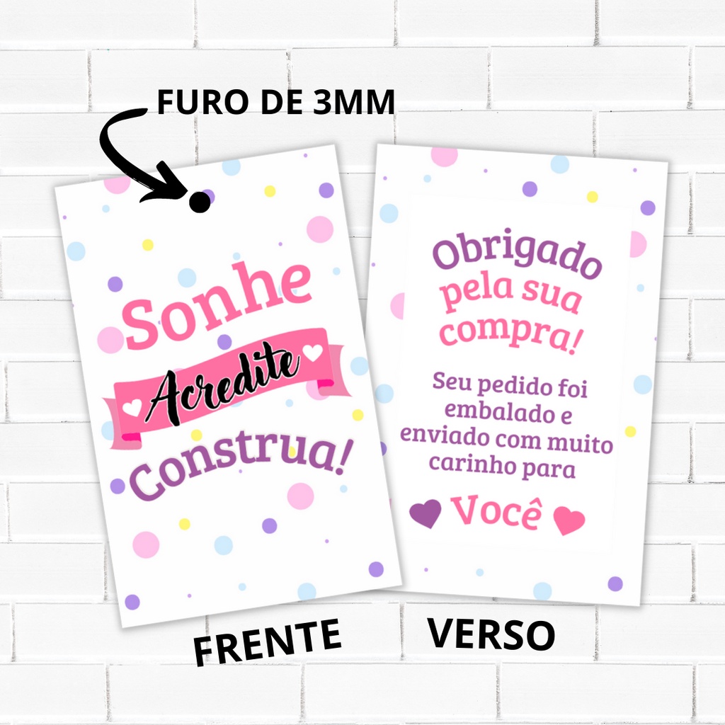 100 Uni Tag Motivacional Tag De Agradecimento Obrigado Pela Compra