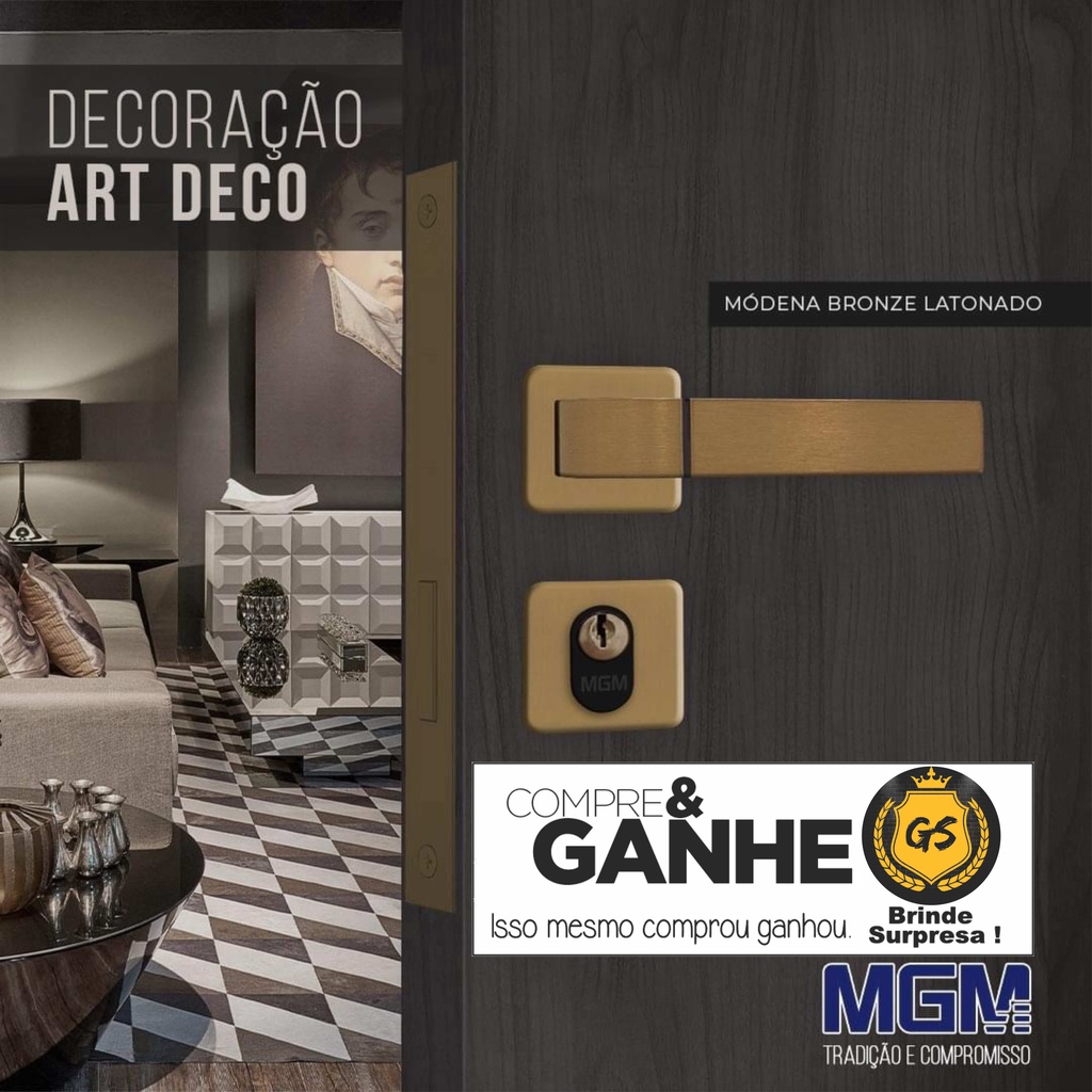 Fechadura Para Porta Quarto Sala Externa Modena Bronze Mgm Shopee Brasil