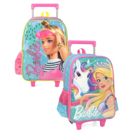 Mochila Escolar De Rodinhas Barbie Up You Original Pronta Entrega