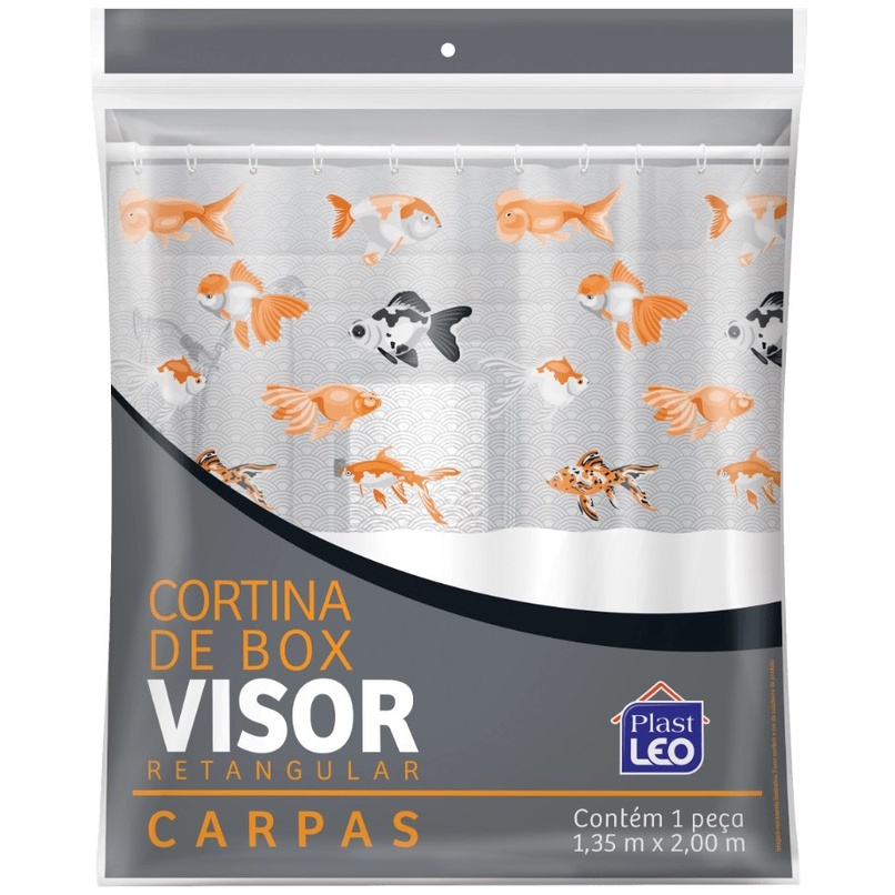 Cortina Box Banheiro X C Visor E Ganchos Carpa Shopee Brasil