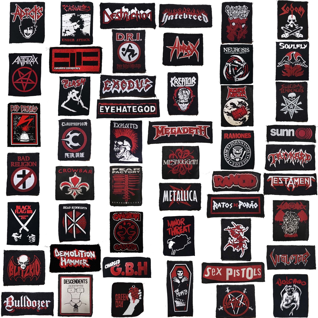 Patch Em Cores Punk Thrash Groove E Sludge Metal Hardcore Crust E