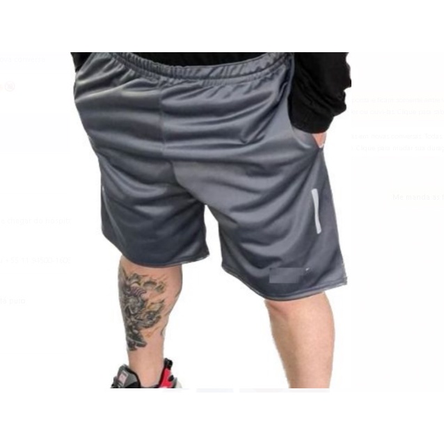 Short Bermuda Masculina 2 Em 1 Esporte Para Corridas E Atividades