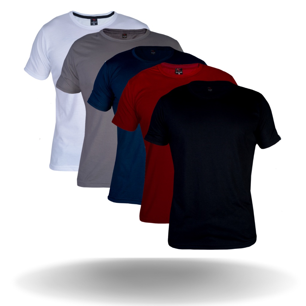 Kit 5 Camisetas Básica Masculina Academia Lisas Cores Sortidas Novas