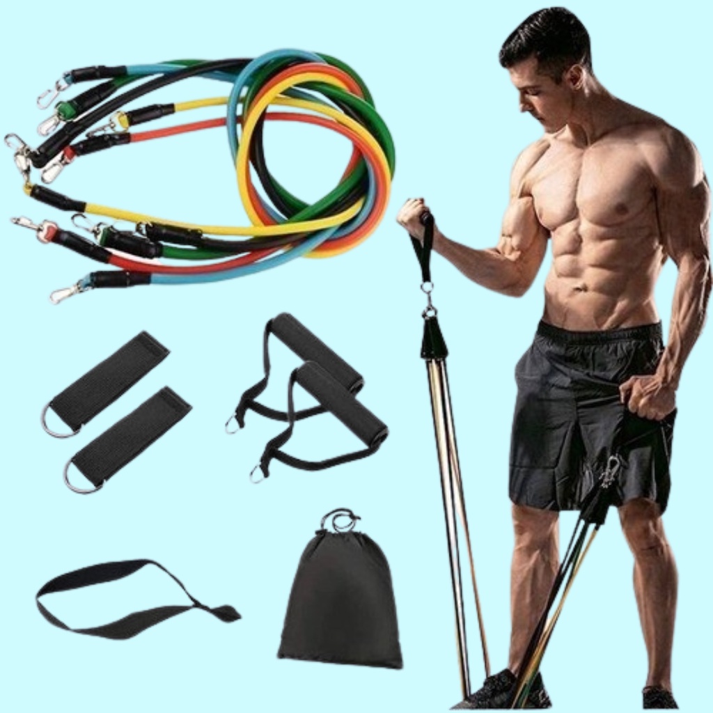 Kit El Sticos Muscula O Pilates Academia Gin Stica Pcs Exerc Cio