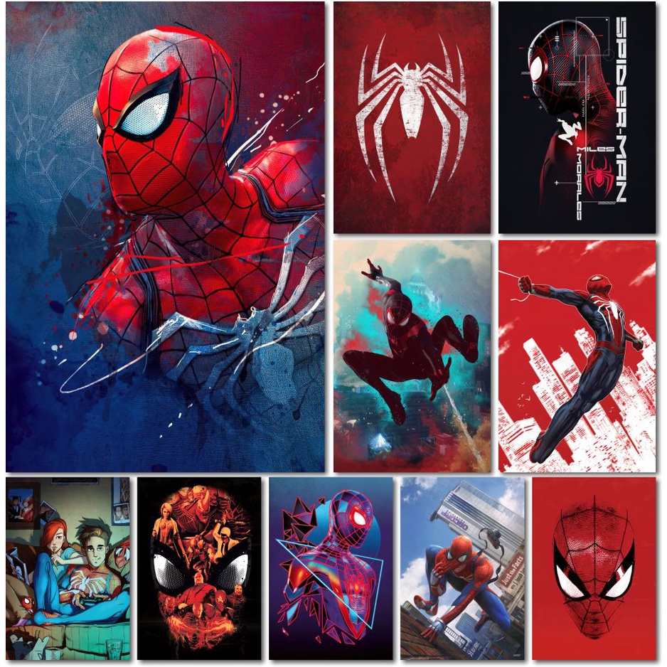 Placa Decorativa Homem Aranha Spider Man Marvel Tamanho X Cm