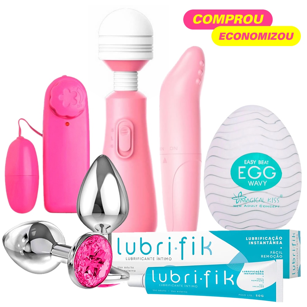 Kit Vibrador Feminino Sexual Plug Anal Egg Masturbador Masculino