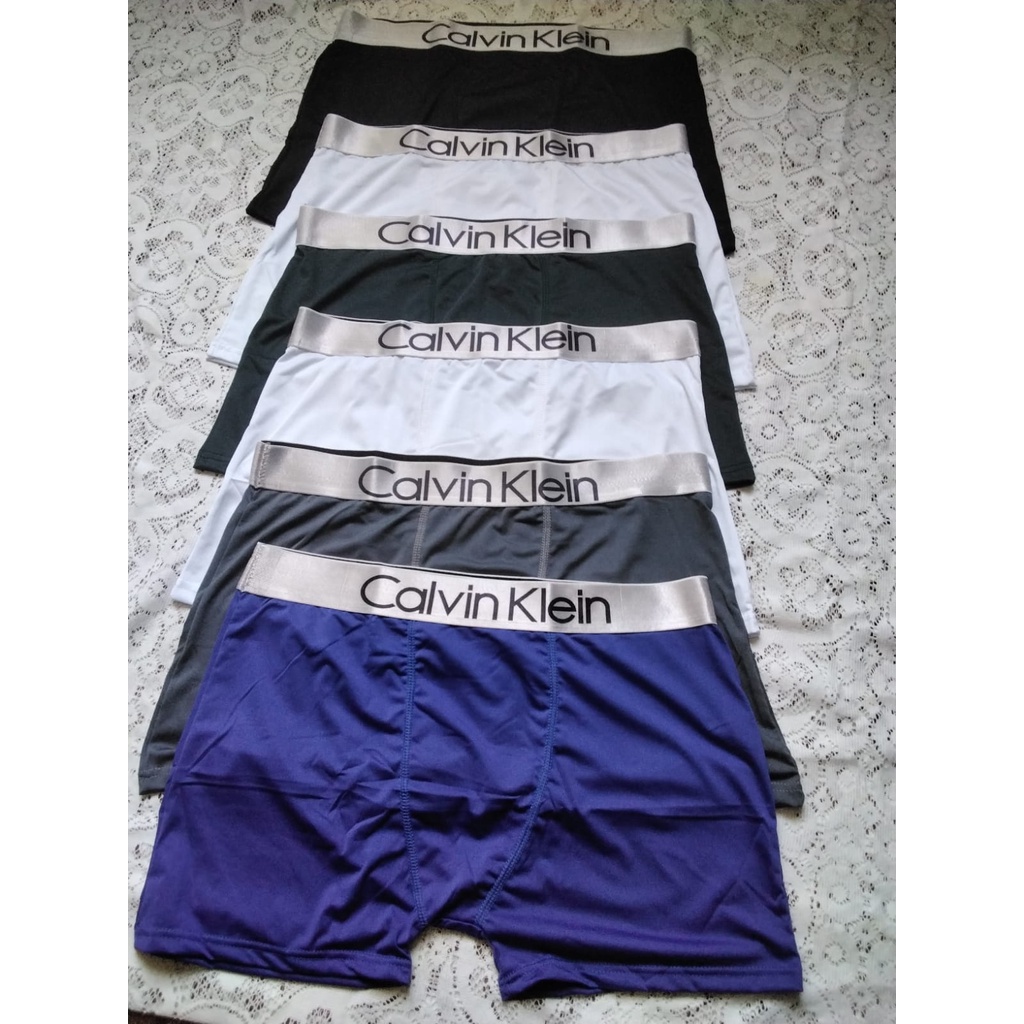 Kit Cueca Box Boxer Calvin Masculino Lisa Cuecas Microfibra Adulto