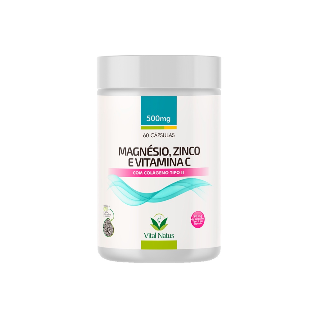 Colageno Tipo 2 Magnesio Zinco Vitamina C 60 Capsulas Vital