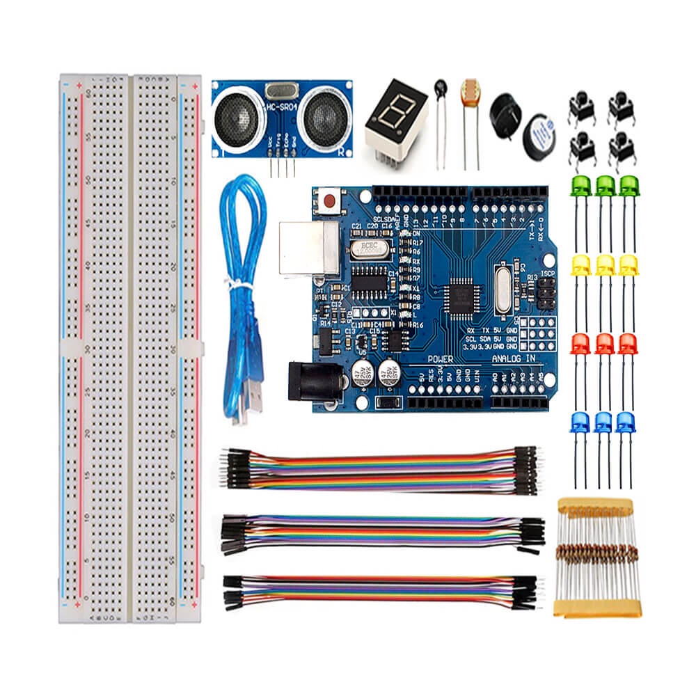 Kit Uno R3 SMD Starter 110pcs Para Arduino C Protoboard Hc Sr04