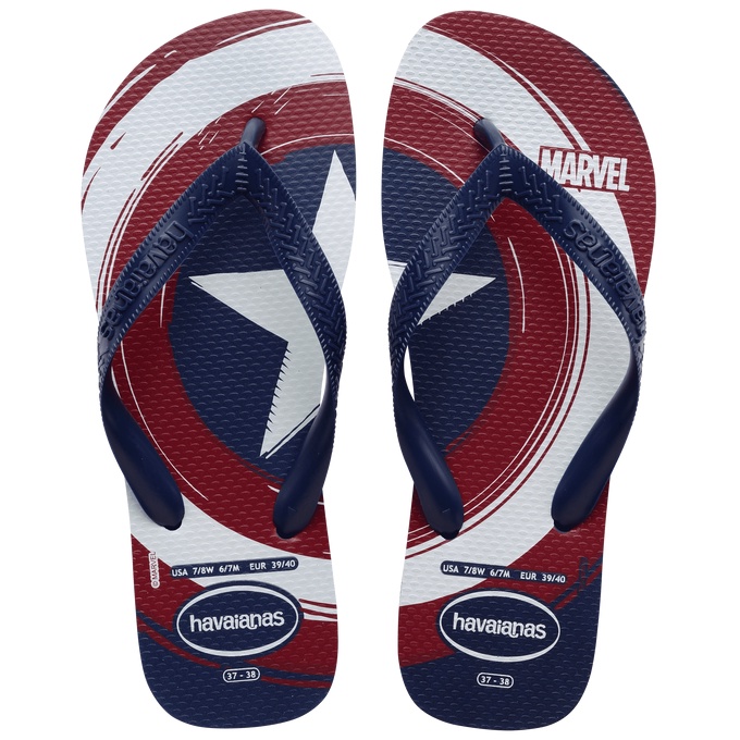 Chinelo Havaianas Top Marvel Logomania infantil Escorrega o Preço