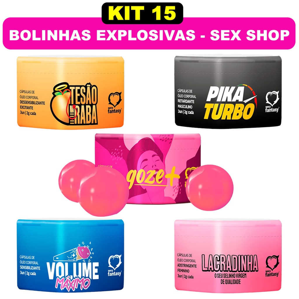 Kit Bolinhas Explosivas Lubrificante Ntimo Sex Shop Produtos