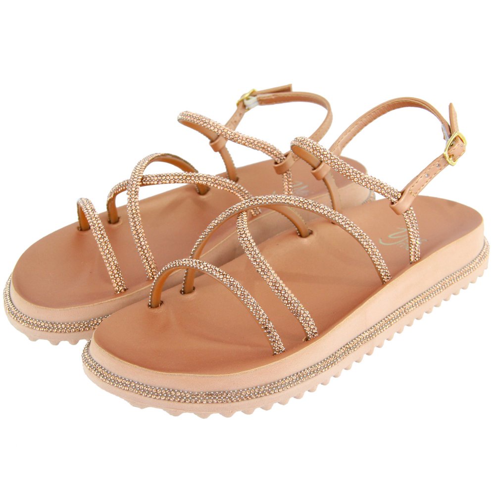 Sandalia Feminina Birken Papete Nude Preto Shopee Brasil