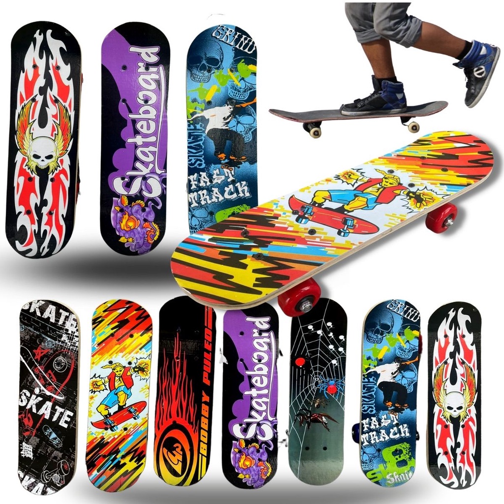 Skate Completo Manobras E Esporte E Lazer Skateboard Semi Profissional