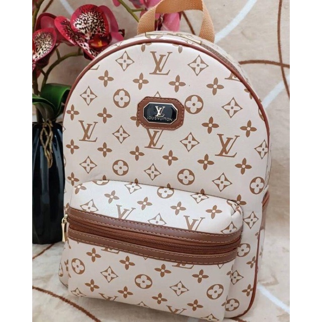 Mochila Bolsa Feminina LV Logo Louis Tendencia Alta Procura Escorrega