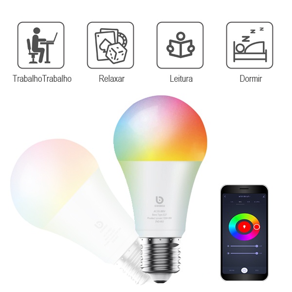 Lampada Inteligente Rgb Wifi Smart Google Alexa Colorida Shopee Brasil