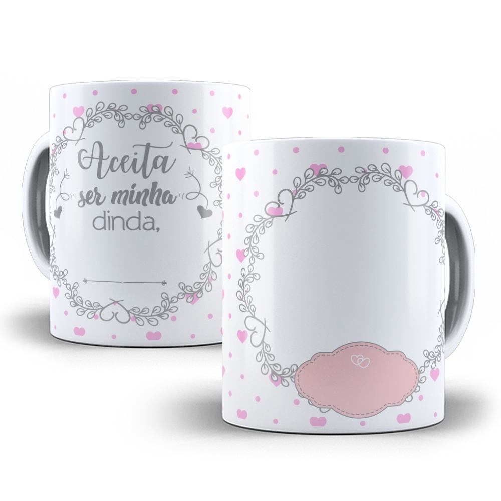 Caneca Xícara de Porcelana Personalizada Padrinho E Madrinha De