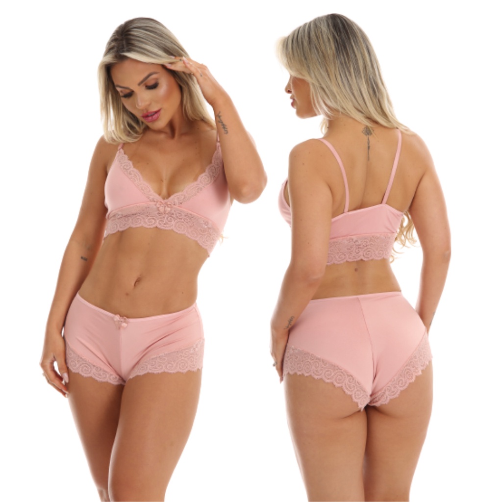 Baby Doll Renda Sexy Sem Bojo Short Doll Pijama Lingerie Shopee